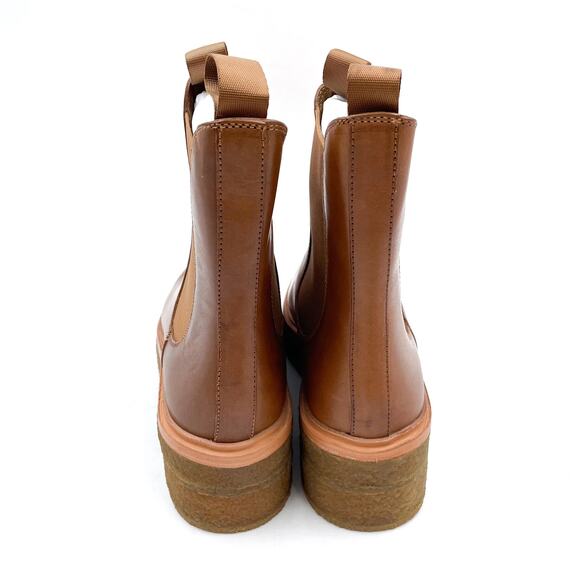 Loeffler Randall Raquel Chelsea Boots Brown Leather Block Heel Ankle Sz 10 - Picture 8 of 14
